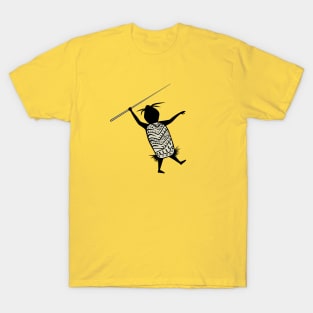 Javelin Throwing Cute Cave Person T-Shirt